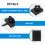 Molette de contrôle du volume USB noir 65x50x40 mm, câble de 2 m 8