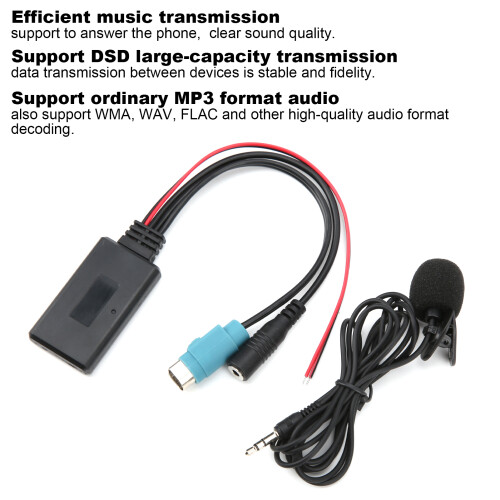 Cavo AUX Bluetooth 5.0 con microfono per CDA-9852/E 2