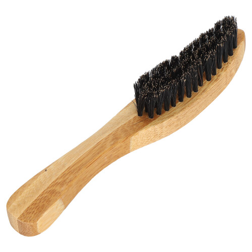 Spazzola per barba formato viaggio - legno composito + peli