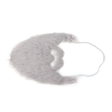 Costume da barba grigia per Halloween - Barba finta in peluche per uomo