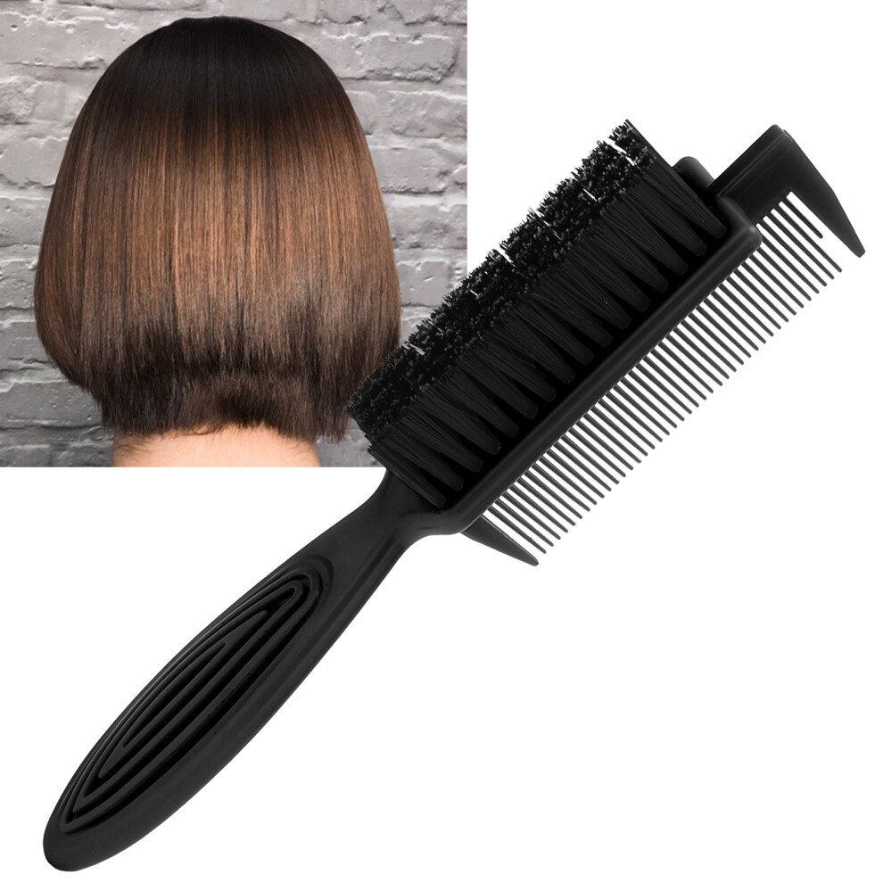 2 in 1 Haircut Comb Beard Travel Portable Broken Hair Brush Hairdressing Styling ToolBlack