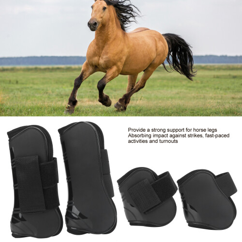 4 pièces de bottes de tendon ajustables pour le devant et l'arrière, noires, taille XL 2
