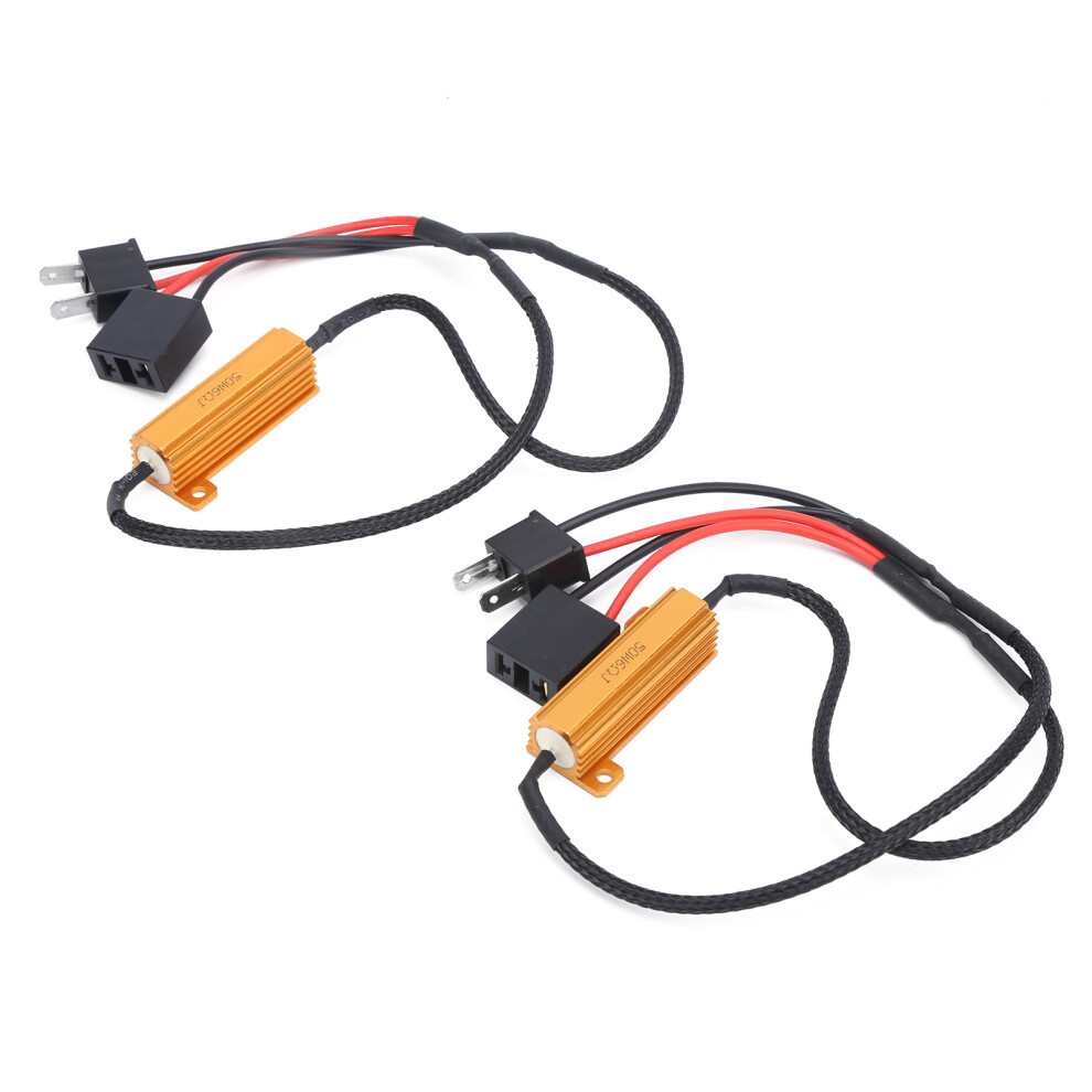 2Pcs H7 Led Decoder 50W 6Ohm Load Resistor Flash Error Free Canceller For Car Headlight Turn Signal 8471322571189