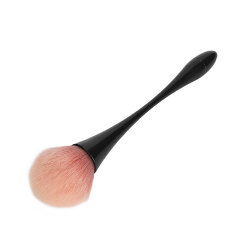 Pennello cosmetico in ABS con setole morbide per cipria libera.