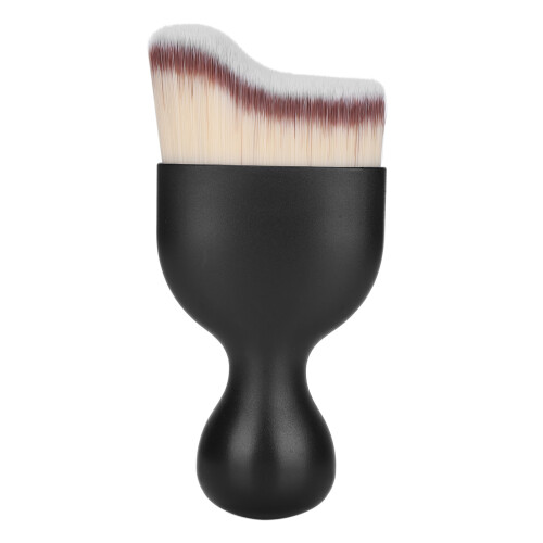 Foundation Makeup Brush Curving Wine Glass Shape Base Makeup Brush for Liquid FoundationGray 1