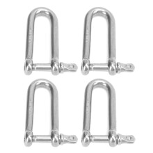 4 pièces de maillon en U allongé en acier inoxydable, 5 mm