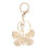 Papillon alliage de zinc porte-clés strass vert 6