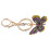 Papillon alliage de zinc porte-clés strass vert 10