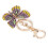 Papillon alliage de zinc porte-clés strass vert 7