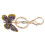 Papillon alliage de zinc porte-clés strass vert 11