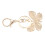 Papillon alliage de zinc porte-clés strass vert 4