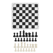 Ensemble d'échecs et plateau en plastique premium - Grand format pour les joueurs d'échecs sérieux