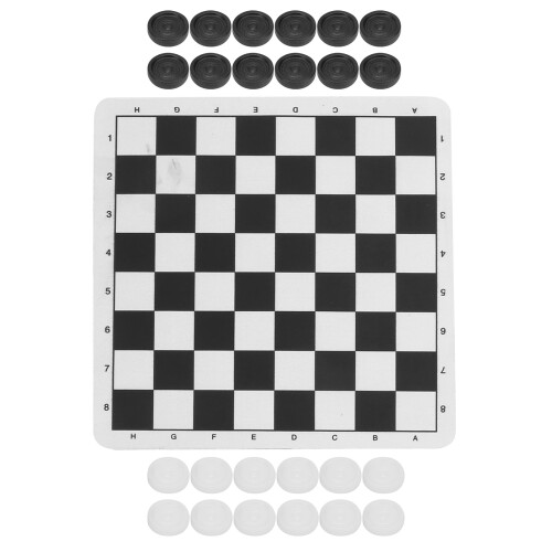 Modello: Set da dama, 145 g, 24x24 cm, Nero/Bianco
