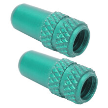 2 pièces capuchons de valve Presta en alliage d'aluminium vert 0,1 oz