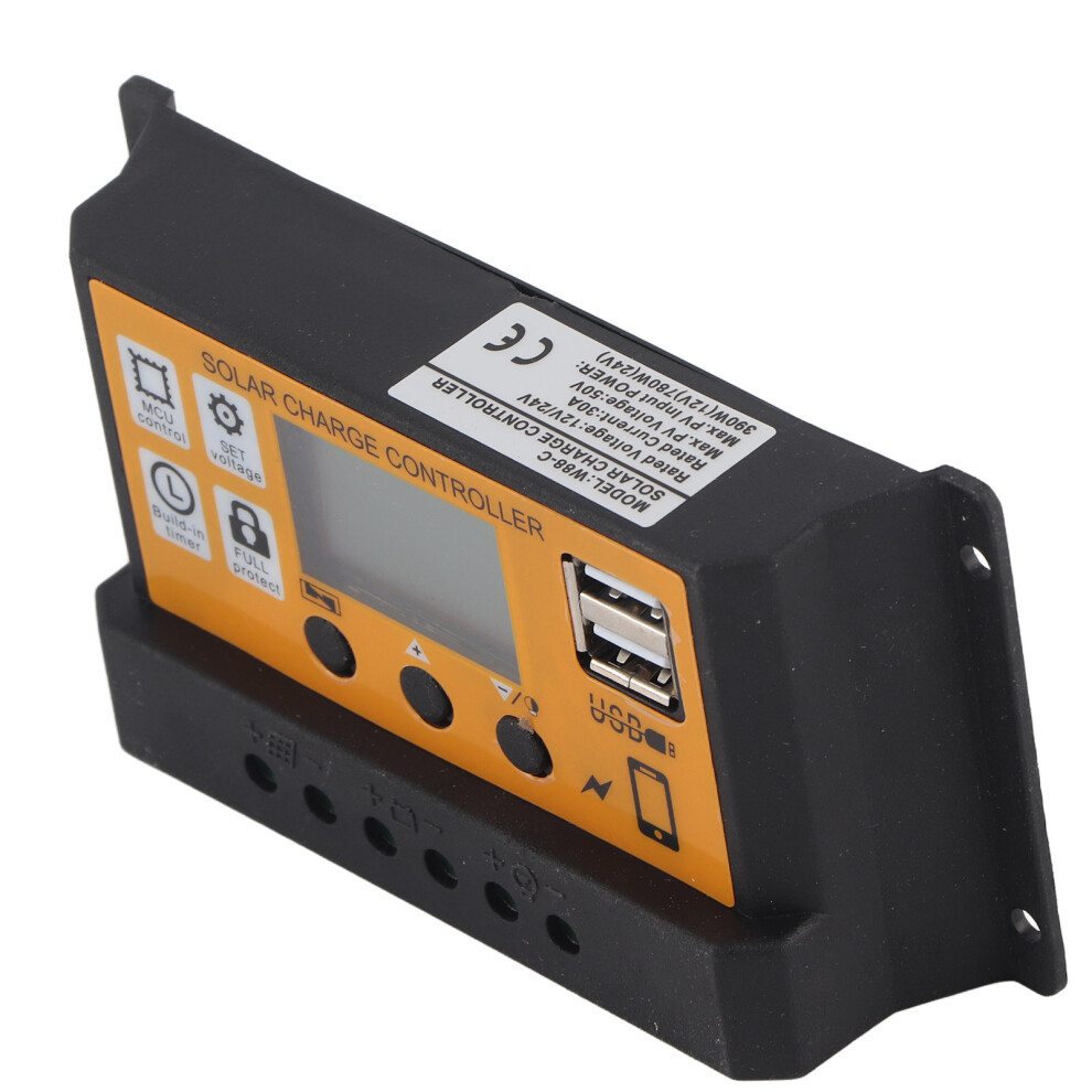 Smart Charge Controller Solar Panel Dual Usb 3ÂStage Pwm Charging Control Regulator 12V/24V30a 7621322572919