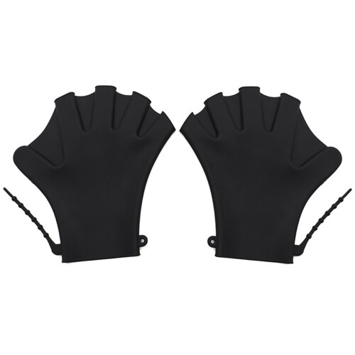 Guanti da nuoto palmate 20x19 cm 72 g nero 2