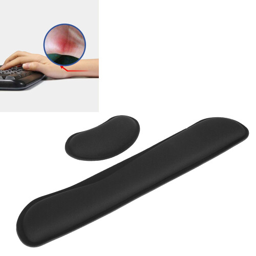 Poggiapolso in memory foam antiscivolo nero
