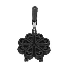 Padella antiaderente NoStick per waffle a forma di cuore 613 g nera 2 SS