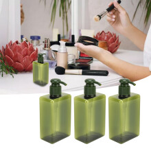 3 pièces flacons pompe 280 ml 147x67mm vert noirâtre