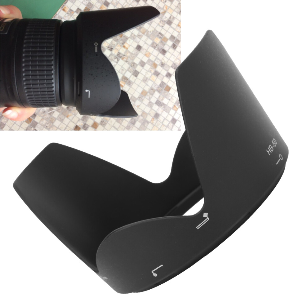 Hb50 Reversible Camera Lens Hood Shade Protector For Nikon Afs 28300/3.55.6G Ed Vr Lens Black 8461322579360