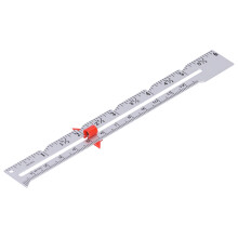 Righello da cucito in lega di alluminio 15 cm scorrevole