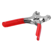 Eyelet Pliers Setter Chrome Plated Plastic Dipping Handle 6in Red with 100Pcs Rivets