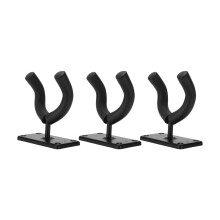 Lot de 3 crochets muraux pour guitare en fer+ABS avec kit