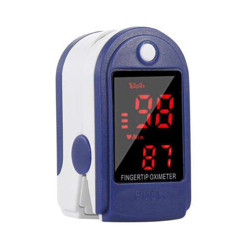 Mini pulsossimetro 55x30x31 mm bianco e blu, 2xAAA 2