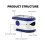 Mini pulsossimetro 55x30x31 mm bianco e blu, 2xAAA 6