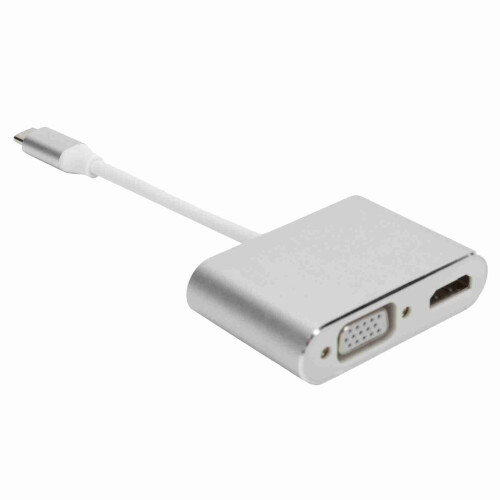 Adattatore Type-C a HDMI 4K, alluminio, bianco/grigio 1