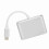 Adattatore Type-C a HDMI 4K, alluminio, bianco/grigio 5