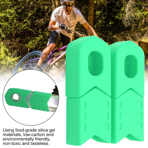 4 pièces de capuchons en silicone pour manivelles - vert, universel 2