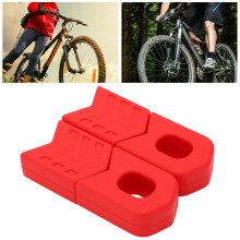 4 pièces de protection de manivelle en silicone rouge - capuchons universels