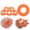 2 pezzi di trainer per dita in silicone arancione Ø 70 mm 15