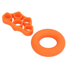 2-pack entraîneur de doigts en silicone orange 70x33x18mm