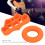 2 pezzi di trainer per dita in silicone arancione Ø 70 mm 8