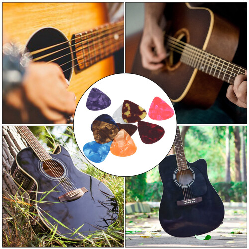 100 pièces colorées de plectres de guitare en celluloïde 0,46 mm 2