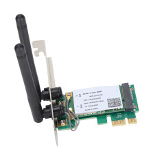 Adaptateur WiFi PCIe vert 300Mbps double-bande 2,4/5 GHz