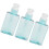 3 flacons-pompes de 100 ml, hauteur 117 mm, bleu transparent 1
