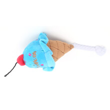 Peluche a forma di gelato blu 21x9cm giocattolo masticabile sonoro
