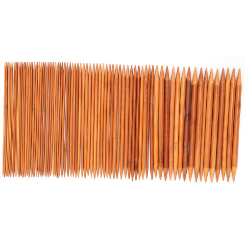 75 pezzi di aghi da maglia in bambù carbonizzato da 2,0 mm, 20 cm 1