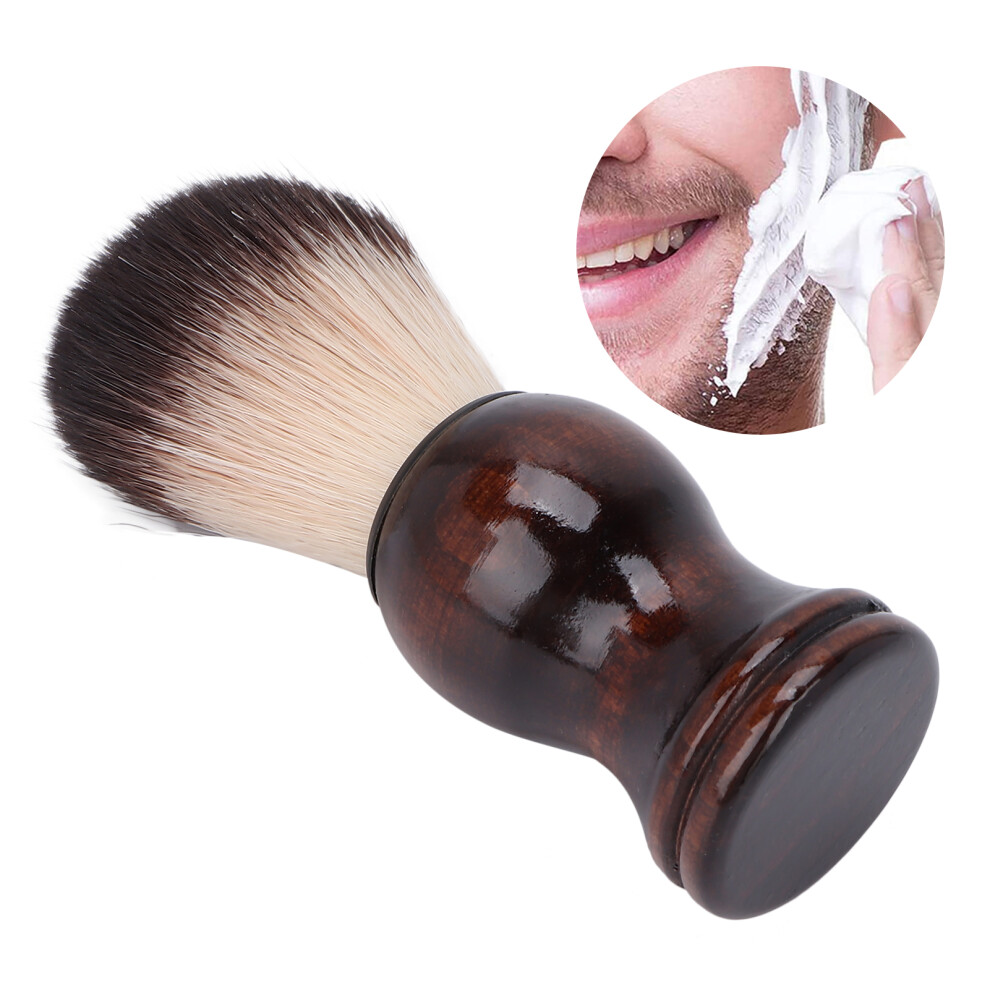 Soft Hair Shaving Brush Barber Shaving Foam Brush Wood Handle Beard Shave Cleaning Brush