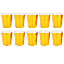 20 gobelets en papier dorés 8,3x7,3x7,3 cm compostables