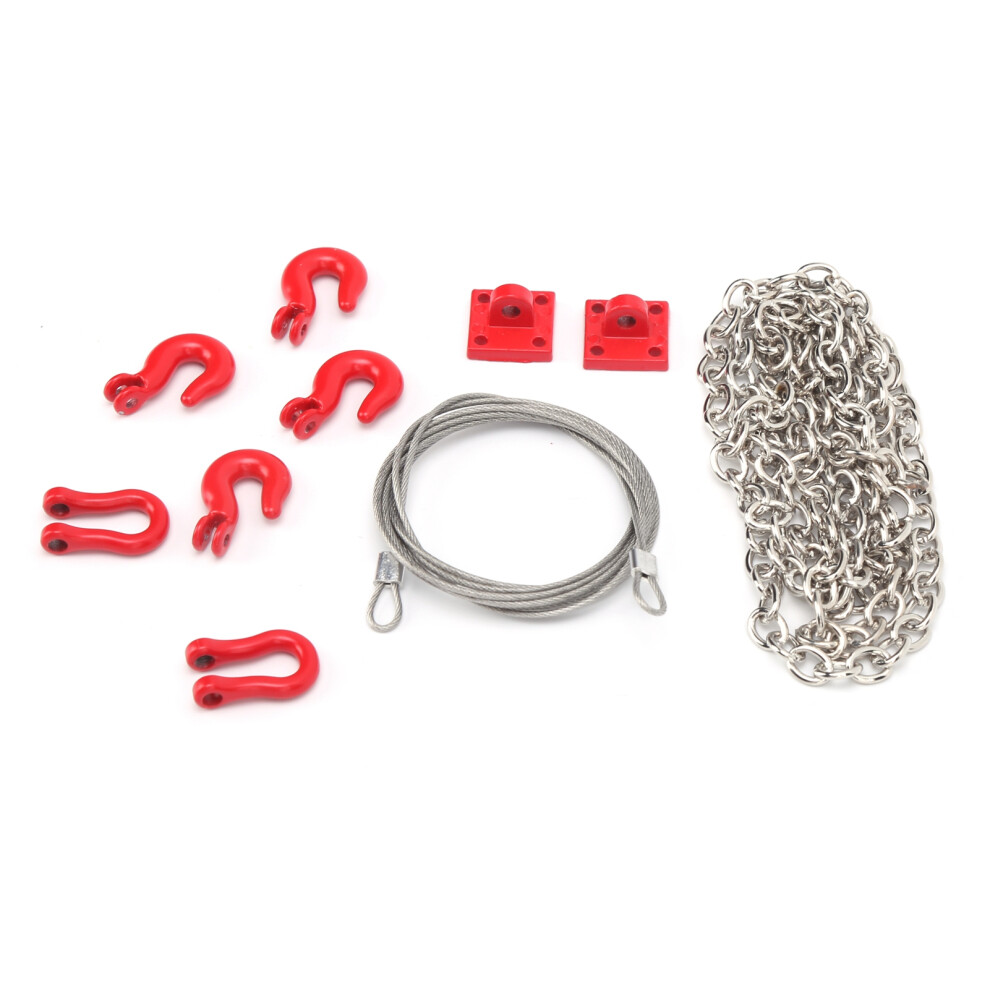 Metal Trailer Hook Tow Chain Shackle Bracket For 1/10 Rc Crawler Rc Model Cars Parts 7901322587442