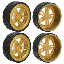 1/10 Moyeu de roue doré pour voiture RC de course 63 mm/2,5 po