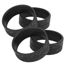 4 pièces Roue avec pneu en caoutchouc pour radiocommande 1/10, 23 mm, 0,9 in