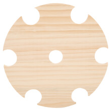 Porte-verres à vin en bois naturel & porte-bouteilles 1B6G