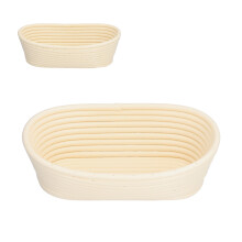Cesto di lievitazione per pane ovale beige 25x15x8 cm