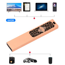 Clé USB 2.0 de 64 Go portable en métal argenté