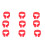 100 Stück Taubenkennungsringe 8 mm Kunststoff Rot Pack 3